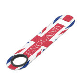 Union Jack Flag England Boccia Speed Flaschenöffner (Vorderseite Schrägansicht)