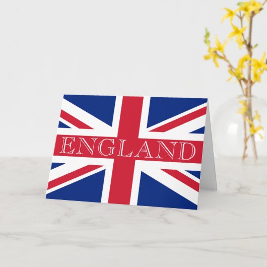 Union Jack Flag England Gccnt Karte (Gelbe Blume)