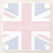Union Jack Flag England Küste Glasuntersetzer (Rückseite)