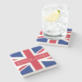 Union Jack Flag England Küste Steinuntersetzer (Seitenansicht)