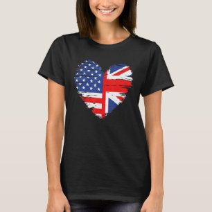Union Jack Flag England und Amerikanische Flagge f T-Shirt