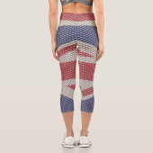 Union Jack Flag Fishnet Muster Capri Leggings (Rückseite)