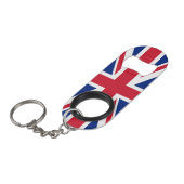 Union Jack Flag Flasche Öffnung arc2 Mini Flaschenöffner (Vorderseite Schrägansicht)