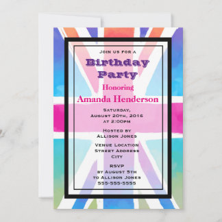 Union Jack Flag Geburtstagsparty Einladung