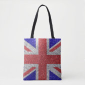 Union Jack Flag Glitzer des Vereinigten Königreich Tasche (Vorderseite)