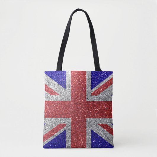 Union Jack Flag Glitzer des Vereinigten Königreich Tasche (Vorderseite)