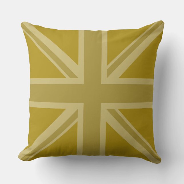 Union Jack/Flag Golds Kissen (Vorderseite)