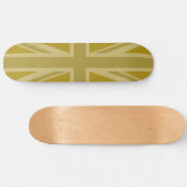 Union Jack/Flag Golds Skateboard (Horizontal)