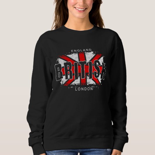 Union Jack Flag Great Britain Great Britain Britis Sweatshirt (Vorderseite)