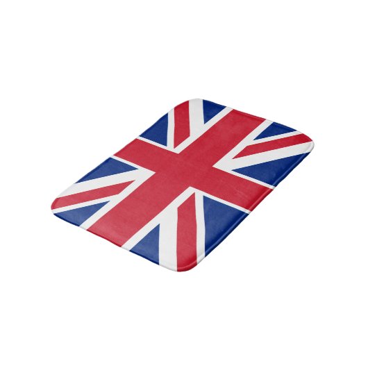 Union Jack Flag Großbritannien Badematte (Schrägansicht)