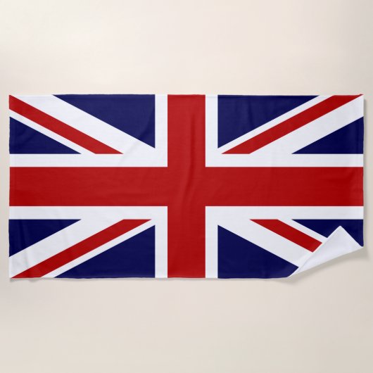 Union Jack Flag Großbritannien Strandtuch (Vorderseite)