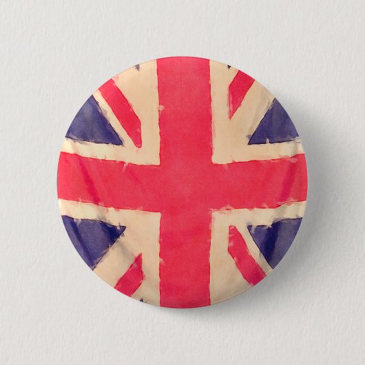 UNION JACK FLAG grunge Button (Vorderseite)