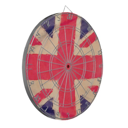 UNION JACK FLAG grunge Dartscheibe (Vorderseite Links)