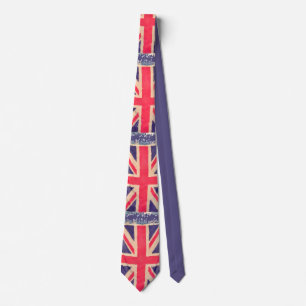 UNION JACK FLAG Grunge + deine Idee Krawatte
