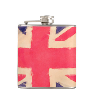 UNION JACK FLAG Grunge Flachmann