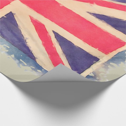 UNION JACK FLAG grunge Geschenkpapier (Ecke)