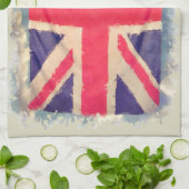 UNION JACK FLAG grunge Geschirrtuch (Gefaltet)