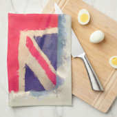 UNION JACK FLAG grunge Geschirrtuch (Viertel Falte)