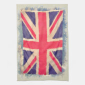 UNION JACK FLAG grunge Geschirrtuch (Vertikal)