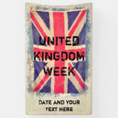 UNION JACK FLAG grunge + Ihre Idee Banner (Vertikal)