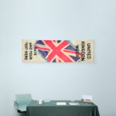 UNION JACK FLAG grunge + Ihre Idee Banner (Messeveranstaltung)