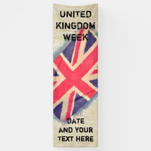 UNION JACK FLAG grunge + Ihre Idee Banner