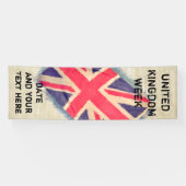 UNION JACK FLAG grunge + Ihre Idee Banner (Horizontal)