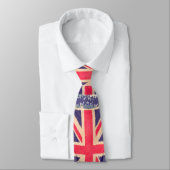 UNION JACK FLAG grunge + Ihre Idee Krawatte (Gebunden)