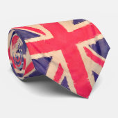 UNION JACK FLAG grunge + Ihre Idee Krawatte (Gerollt)