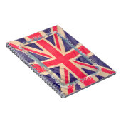 UNION JACK FLAG grunge Notizblock (Rechte Seite)