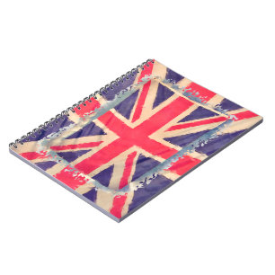 UNION JACK FLAG Grunge Notizblock