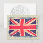 UNION JACK FLAG grunge Postkarte (Vorne/Hinten)