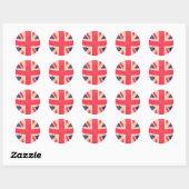 UNION JACK FLAG grunge Runder Aufkleber (Blatt)