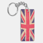 UNION JACK FLAG grunge Schlüsselanhänger (Vorderseite links)