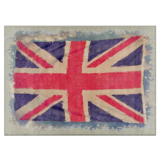 UNION JACK FLAG grunge Schneidebrett (Vorderseite)