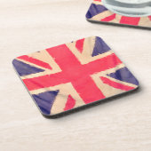 UNION JACK FLAG grunge Untersetzer (Linke Seite)