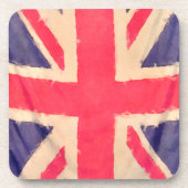 UNION JACK FLAG grunge Untersetzer (Vorderseite)