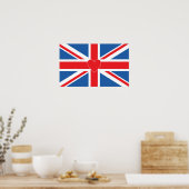 Union Jack Flag & Heart Poster (Küche)