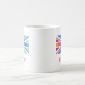 Union Jack Flag, helle Wasserfarben, benutzerdefin Kaffeetasse (Mittel)