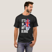 Union Jack Flag Herzblutgefäße Hand Great Brita T-Shirt (Vorne ganz)