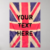 UNION JACK FLAG + Ihr Text Poster (Vorne)