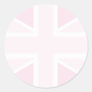 Union Jack Flag in Baby Pink Stickers