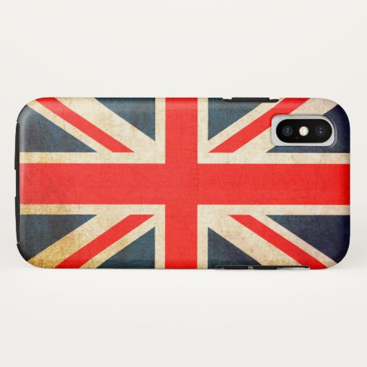Union Jack Flag in Grunge Case-Mate iPhone Hülle (Rückseite (Horizontal))