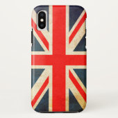 Union Jack Flag in Grunge Case-Mate iPhone Hülle (Rückseite)