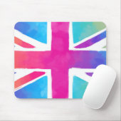Union Jack Flag in hellen Wasserfarben Mousepad (Mit Mouse)