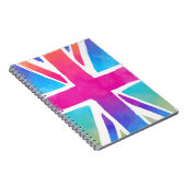 Union Jack Flag in hellen Wasserfarben Notizblock (Rechte Seite)
