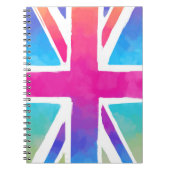 Union Jack Flag in hellen Wasserfarben Notizblock (Vorderseite)