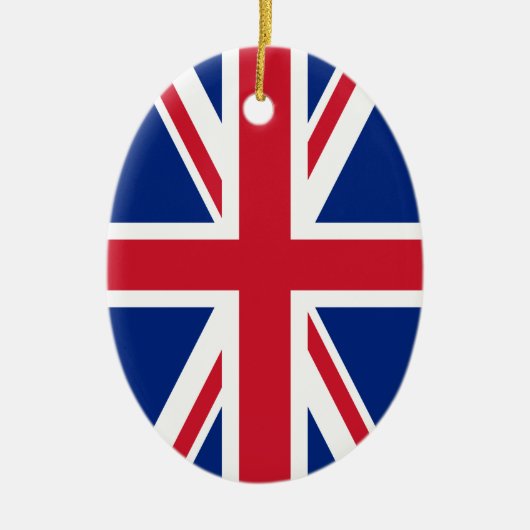 Union Jack Flag Keramik Ornament (Vorne)