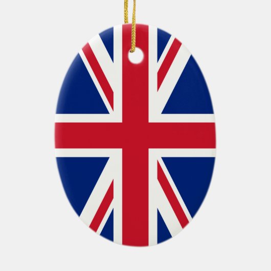 Union Jack Flag Keramik Ornament (Hinten)