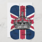 Union Jack Flag Königin von England Diamond Jubile Einladung (Vorderseite)